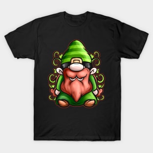 Green Gnome With Ornaments For St Patricks Day T-Shirt